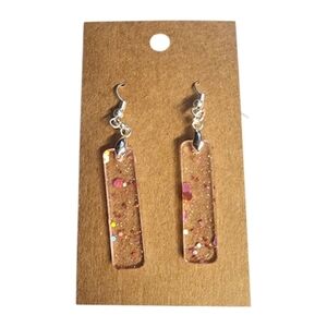 Sparkle Confetti Acrylic Drop Earrings